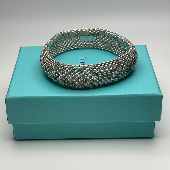 Tiffany & Co. Jewelry - Tiffany & Co. Somerset Flexible Mesh Weave Bangle Bracelet- 925 Sterling Silver